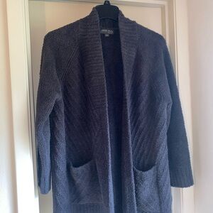 Barefoot Dreams Open-Front Cardigan Sweater in Navy
